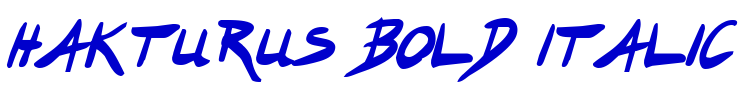 Hakturus Bold Italic フォント